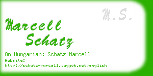 marcell schatz business card